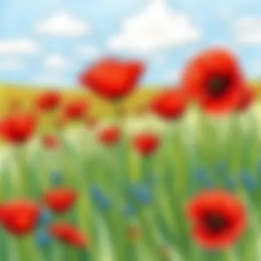 Poppy Field Inspiration Poppy field illustration inspiring artistic expression