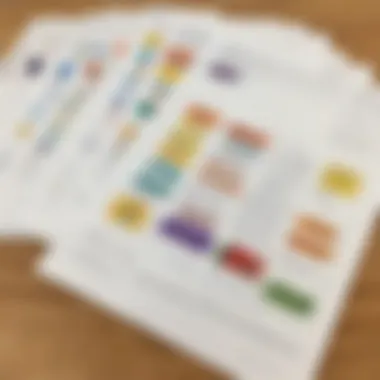 Stack of completed phonics worksheets showcasing progress