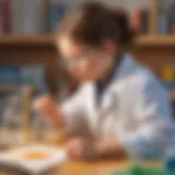 Illustration of a child conducting a science experiment