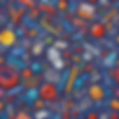 Illustration of colorful science materials for pre K children