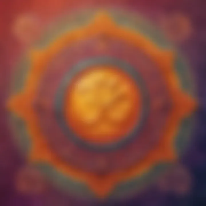 Hindu Om symbol radiating spiritual energy