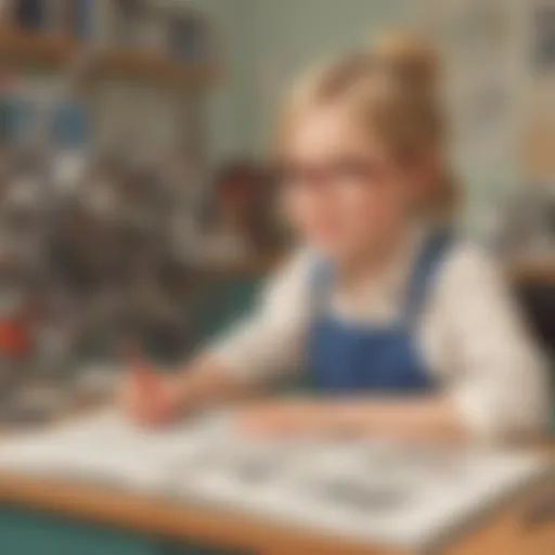 Rosie Revere engaged in a creative engineering project