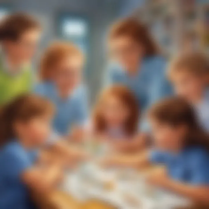 Interactive science game promoting teamwork among children