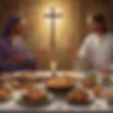 Symbolic depiction of Lenten fasting practices