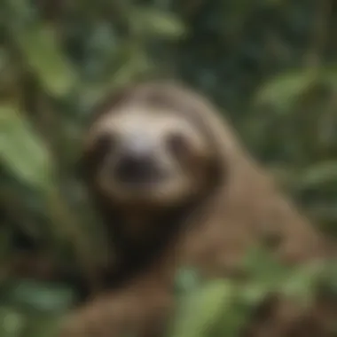 Sloth's Camouflaged Fur in Canopy