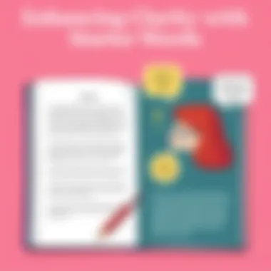 Illustration showing the impact of starter words on clarity