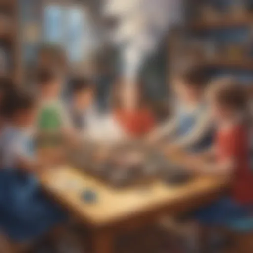 Children engaging in a collaborative STEAM project