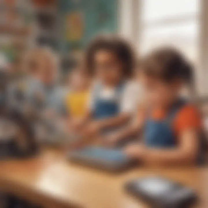 Preschoolers experimenting with technology in a playful environment