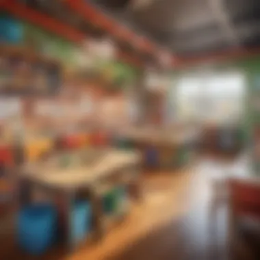 A vibrant STEAM classroom with various learning stations