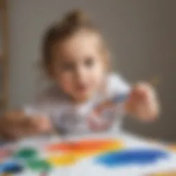 Young child painting a vibrant masterpiece