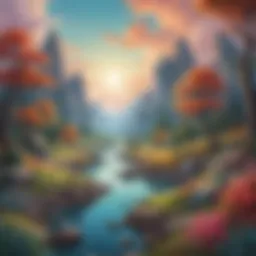 A serene landscape symbolizing tranquility amidst chaos