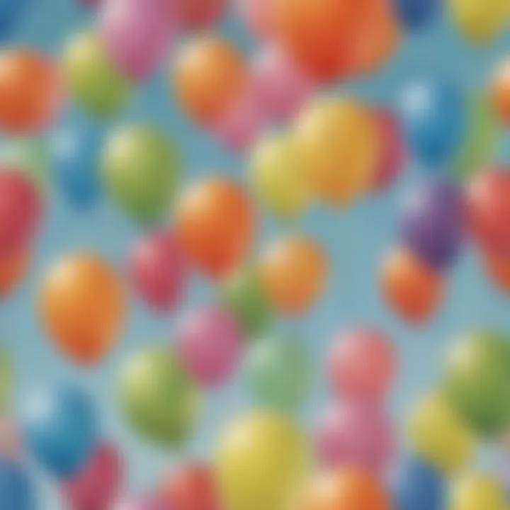 Eco-friendly balloon alternatives in a celebratory setting.