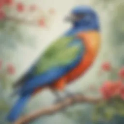 Majestic Bird in Watercolor Splendor