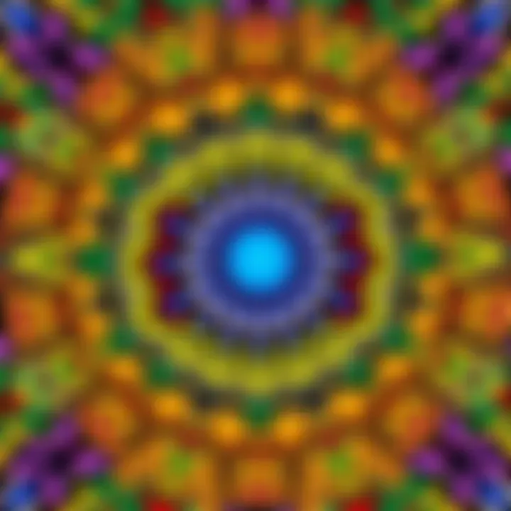 Colorful mandala artwork demonstrating mindfulness