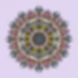 Intricate mandala design for colouring