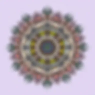 Intricate mandala design for colouring