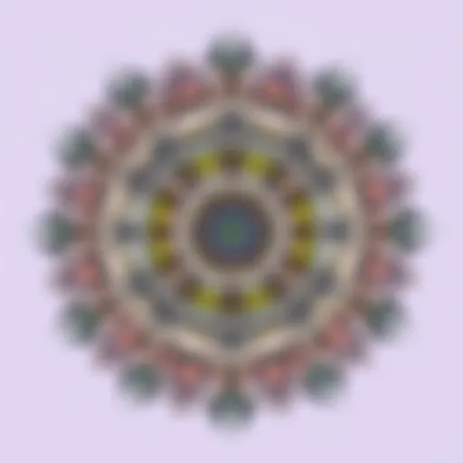 Intricate mandala design for colouring