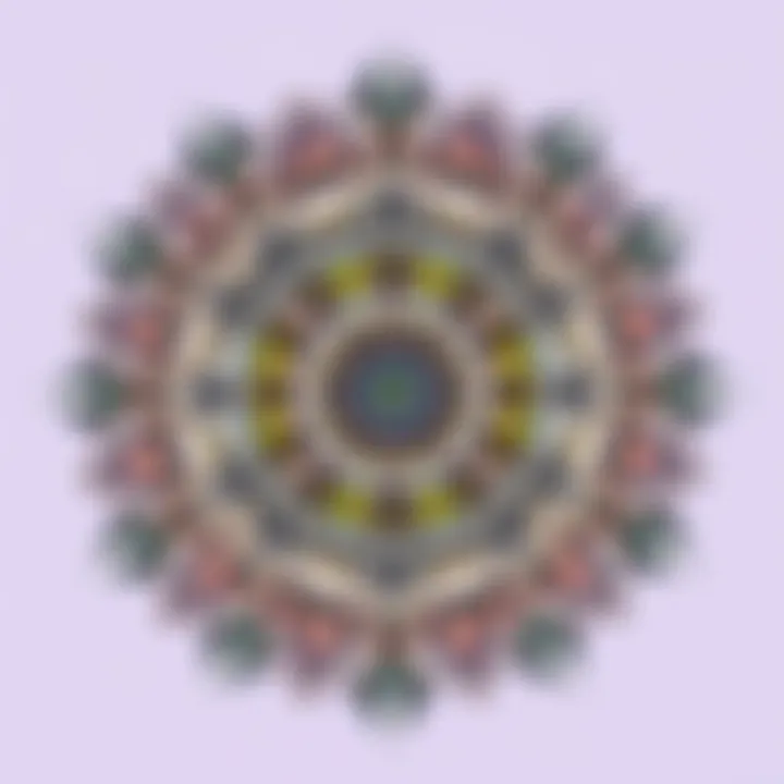 Intricate mandala design for colouring