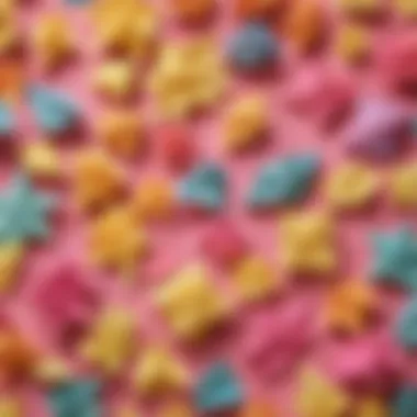 Creative Expressions in Sticky Note Origami Intricate designs of sticky note origami showcasing creativity