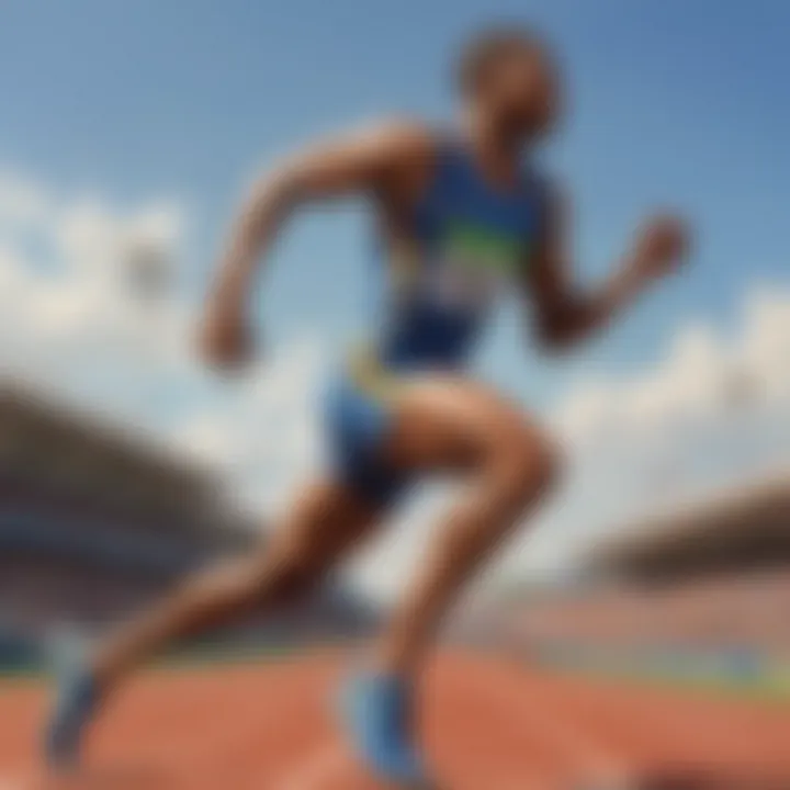 Powerful Stride in Track and Field