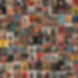 A collage of iconic pop music albums spanning decades