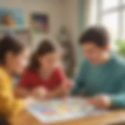 Children engaging in a feelings game