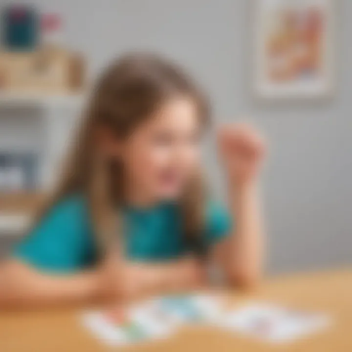 Interactive play with feelings flashcards