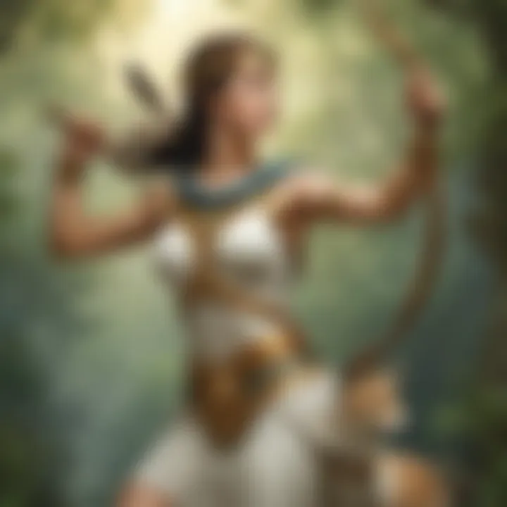 Artemis, the Goddess of the Hunt, in nature