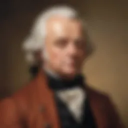 Portrait of John Adams reflecting his political stature