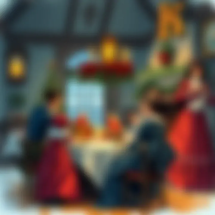 Victorian Era Christmas Celebration A Victorian Christmas setting reflecting societal values