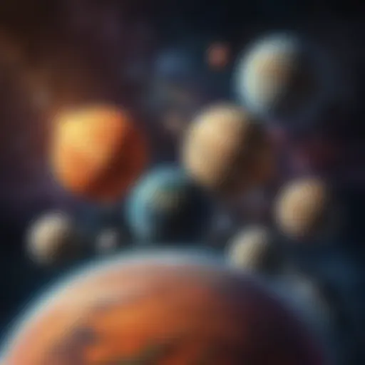 A vibrant illustration of the diverse planets in our solar system, showcasing their unique colors and textures.