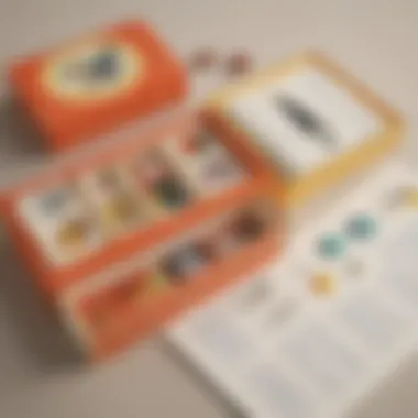 A detailed view of the components of a penguin gift box