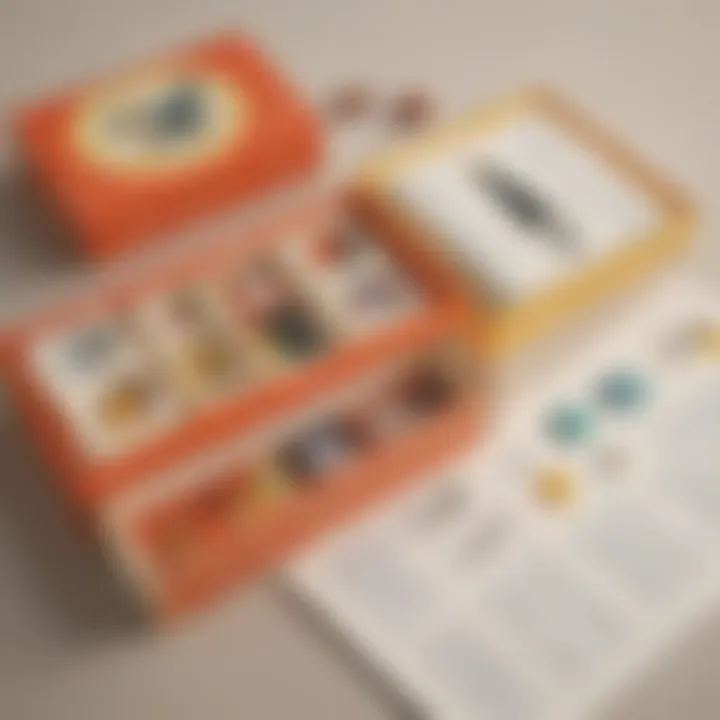 A detailed view of the components of a penguin gift box