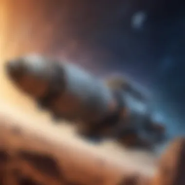 A futuristic spacecraft embarking on a mission to explore distant planets.