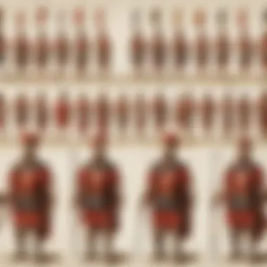 A diagram illustrating the organizational structure of a Roman legion.