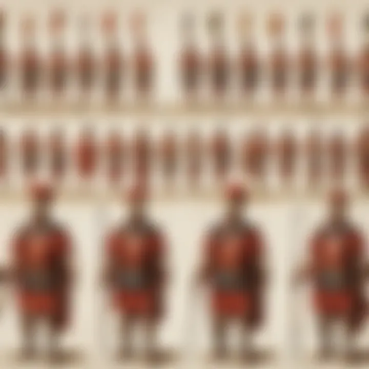 A diagram illustrating the organizational structure of a Roman legion.