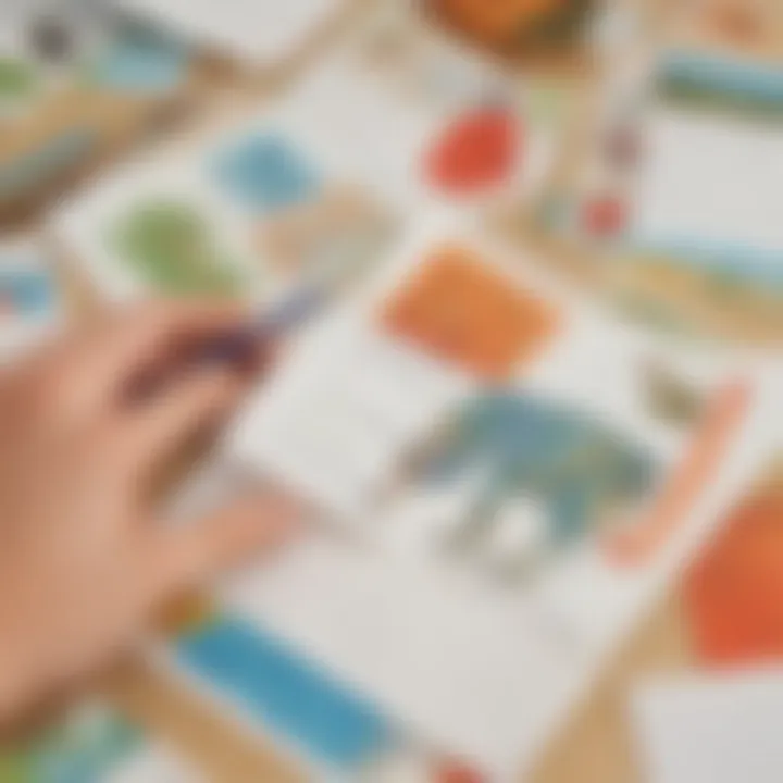 An example of creatively designed special note cards with illustrations and colors.