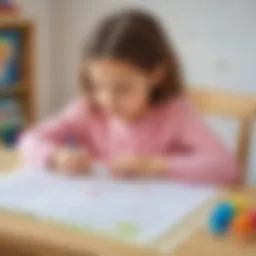 Colorful dot to dot activity sheet for children