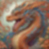 A vibrant dragon coloring page filled with intricate designs
