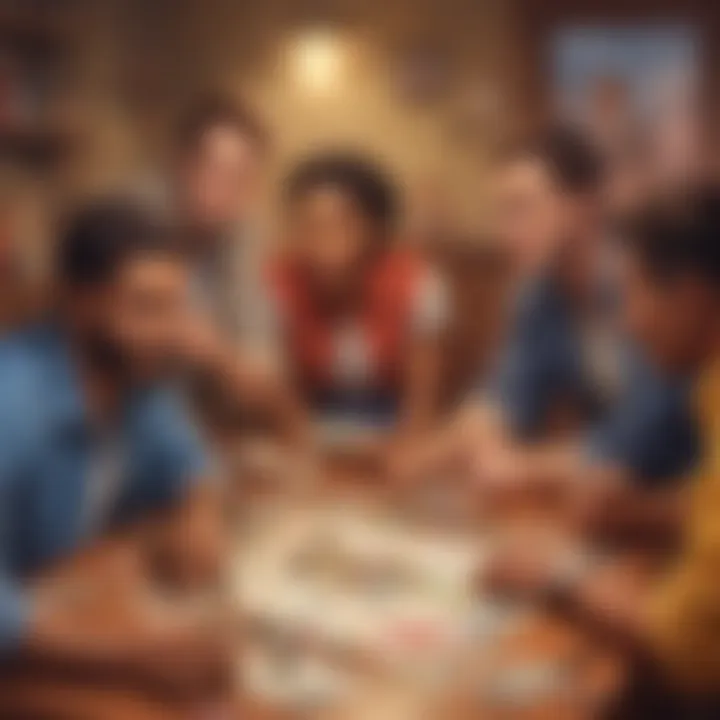 Group of Diverse Players Engaged in Trivia Game