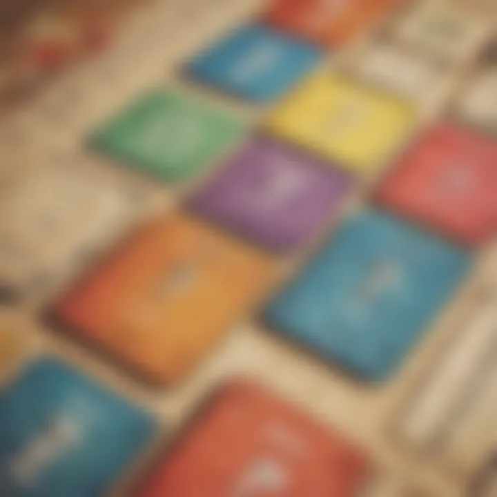 Close-up of Question Cards in Trivia Board Game