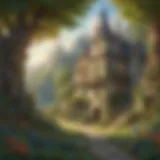 Illustration of a whimsical fairy tale setting
