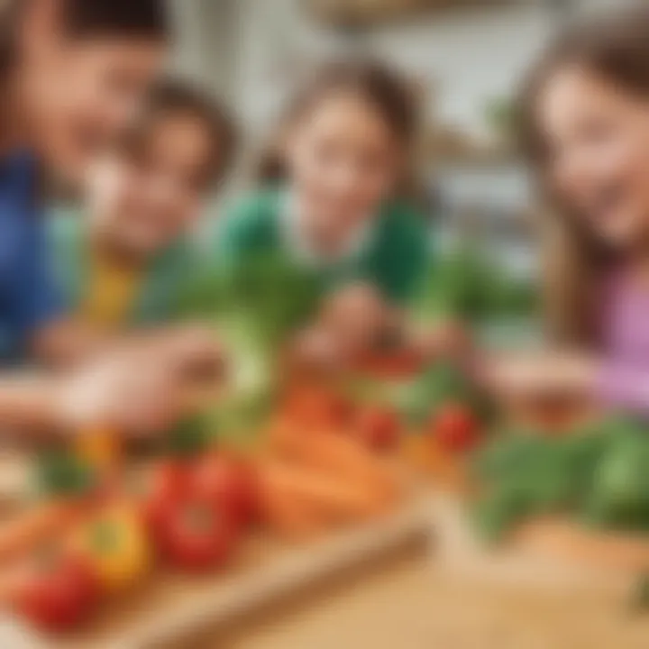 Kids learning through interactive vegetable games