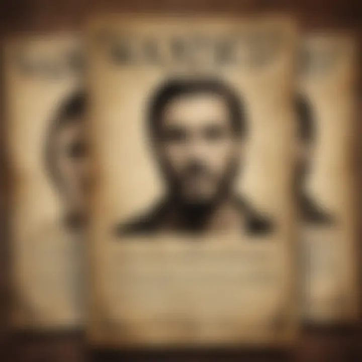 Creative layout showcasing customizable wanted poster templates