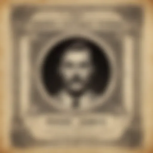 Illustration of vintage wanted poster design elements