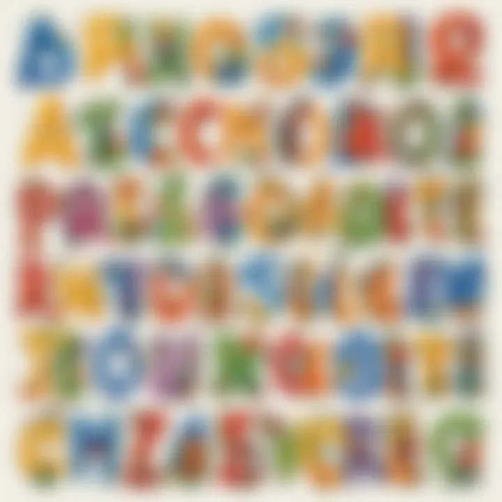 Educational alphabet and numbers coloring picture for toddlers