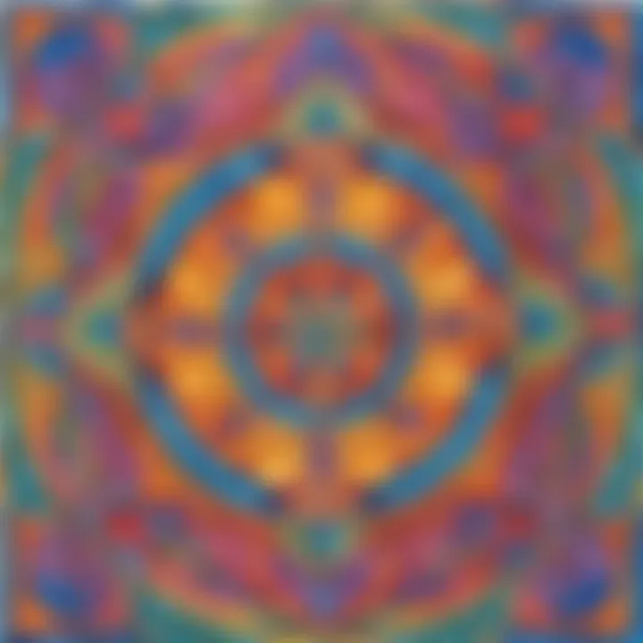 Abstract geometric design coloring picture for children