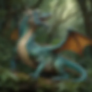 Enigmatic Dragon in Enchanted Forest