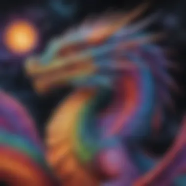 Mystical Dragon in Cosmic Hues