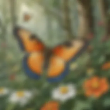 Exquisite Butterfly Amongst Woodland Flora Exquisite Butterfly Amongst Woodland Flora